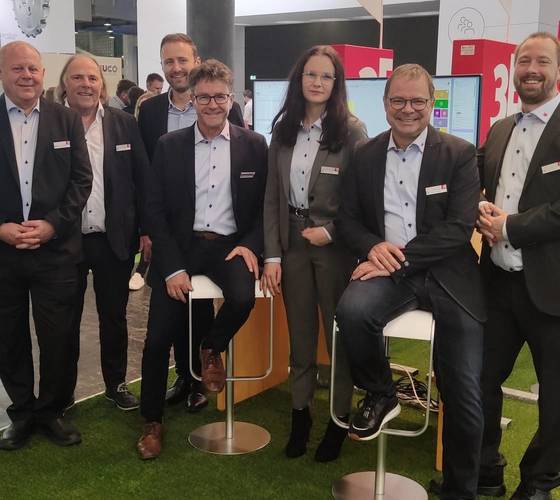 Verstärkung für das Schweizer 3E-Team rund um Geschäftsführer Ernst Schiess: Gerhard Ebert, CEO der 3E Datentechnik GmbH, und Anthony Bonnard, kaufmännischer Leiter der 3E France SAS, waren mit von der Partie