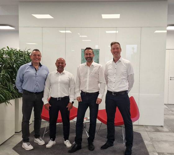 vlnr: Berthold Mühlberger (3E), Özgür Usta (3E), Karel Baran (FMT), Heiko Steffens (3E)