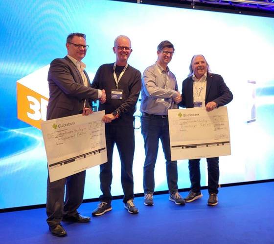 Van links naar rechts: Markus Brendlin (3E), Frank Rosenau (HBI), Torsten Krüger (HBI), Gerhard Ebert (3E)