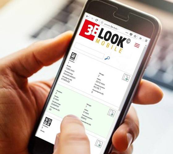 Mobil im Fensterbau mit 3E-LOOK Mobile