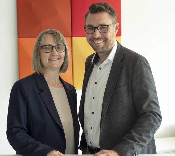 Geschäftsführerin Andrea Newerkla und Vertriebsleiter René Mosch