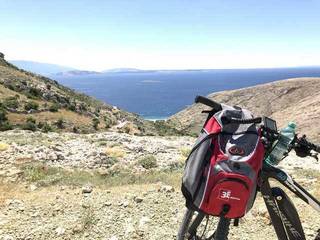 Backpack on Bike